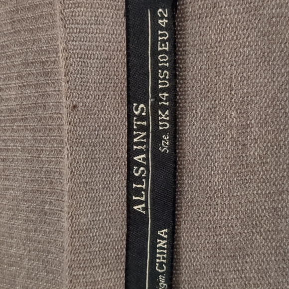 All Saints Bernt Jacque cardigan Sz 10 - Picture 11 of 15